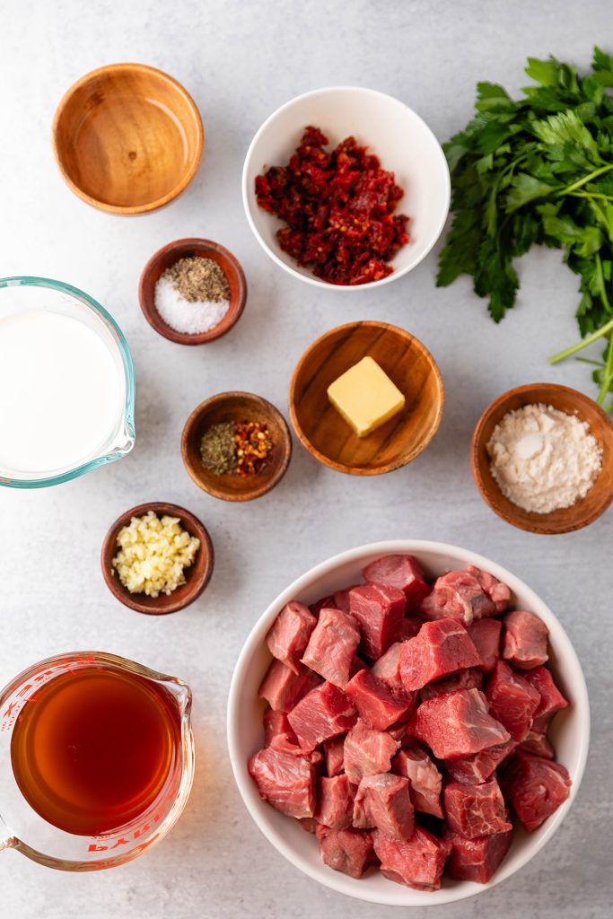 Ingredients for Marry Me Steak Bites