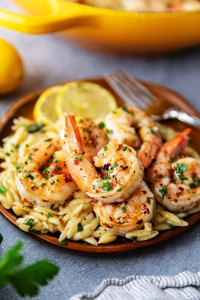 Shrimp Scampi and Orzo
