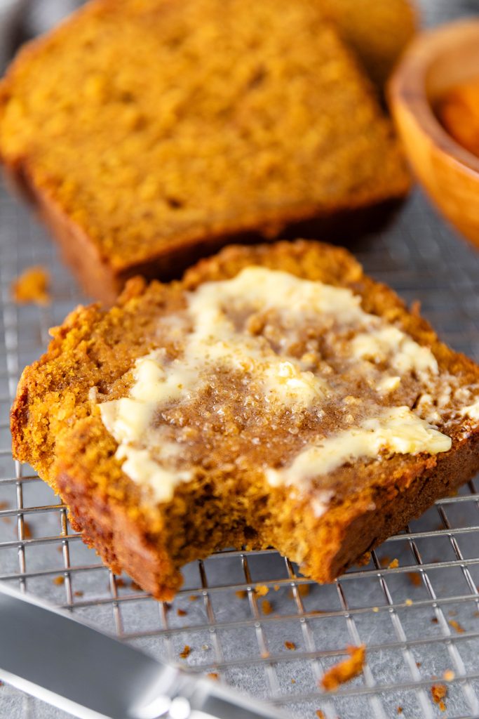 Slice of Pumpkin Banana Bread
