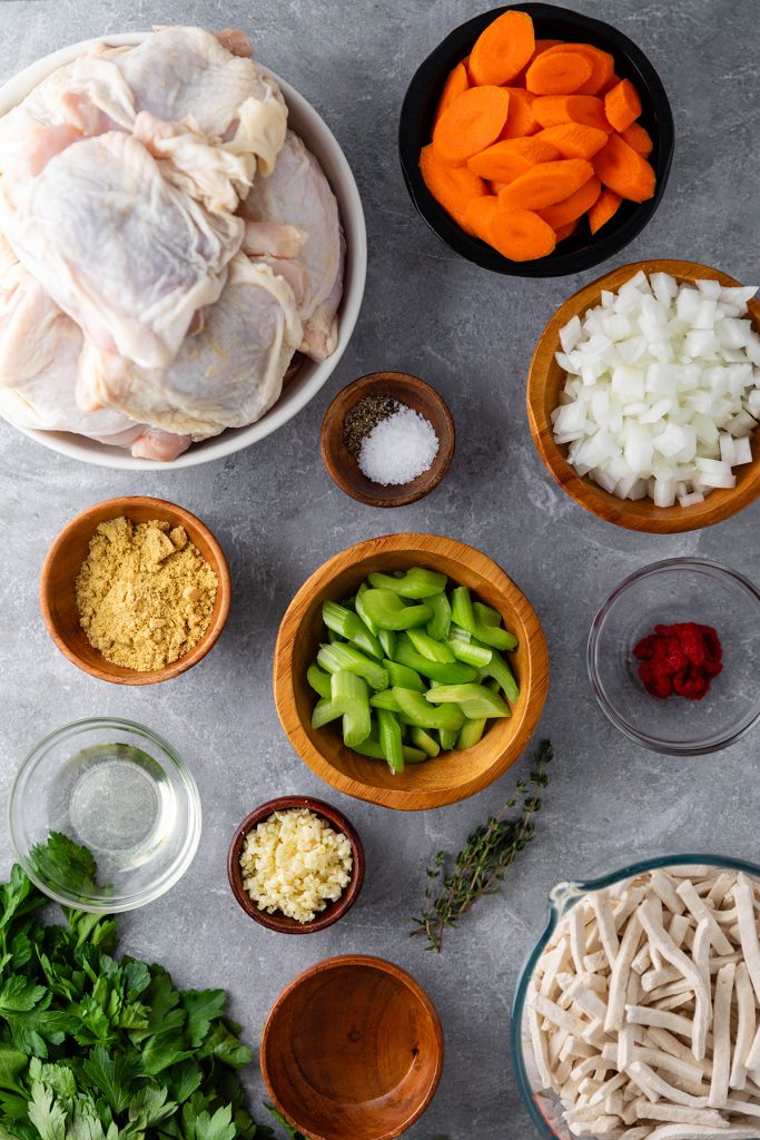Ingredients for Slow Cooker Chicken Noodle Soup