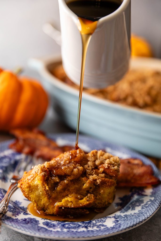 Pumpkin French Toast Casserole with Streusel