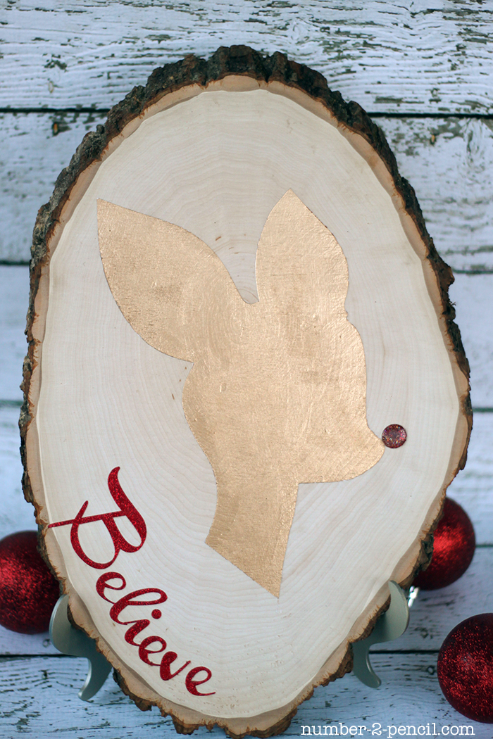 Rudolph Silhouette Christmas Sign Tutorial