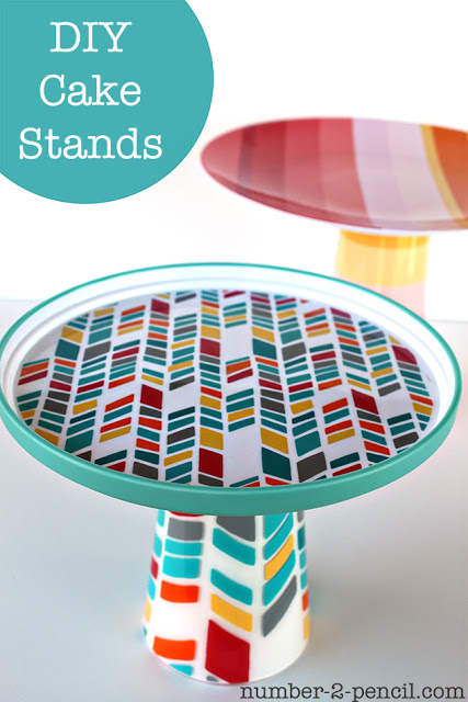 DIY Cake Stands from outdoor plates and cups