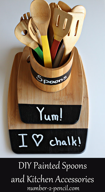 DIY Painted Spoons and Chalkboard Kitchen Accessories